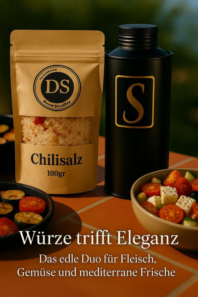👉 Chilisalz 100g & Olivenöl 500ml